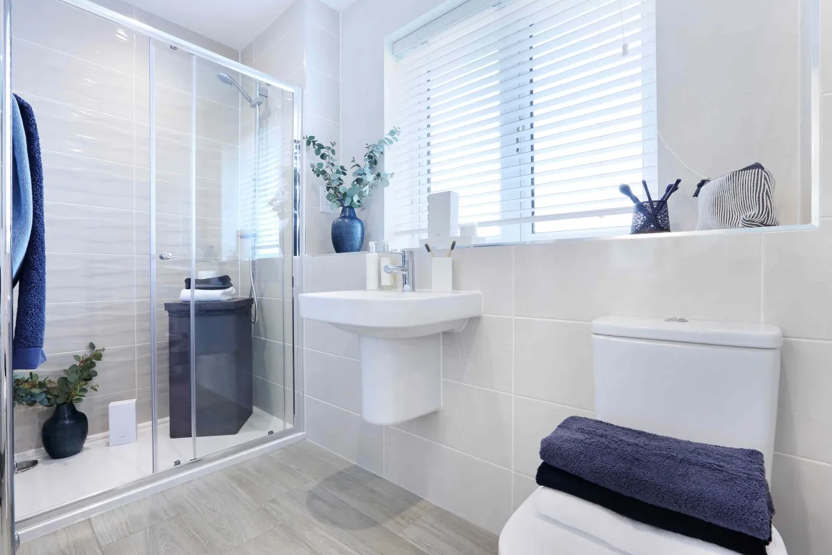 bathroom with double shower